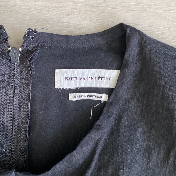 Isabel Marant Black Zip Front Fluted Dress - Picture 8 of 10